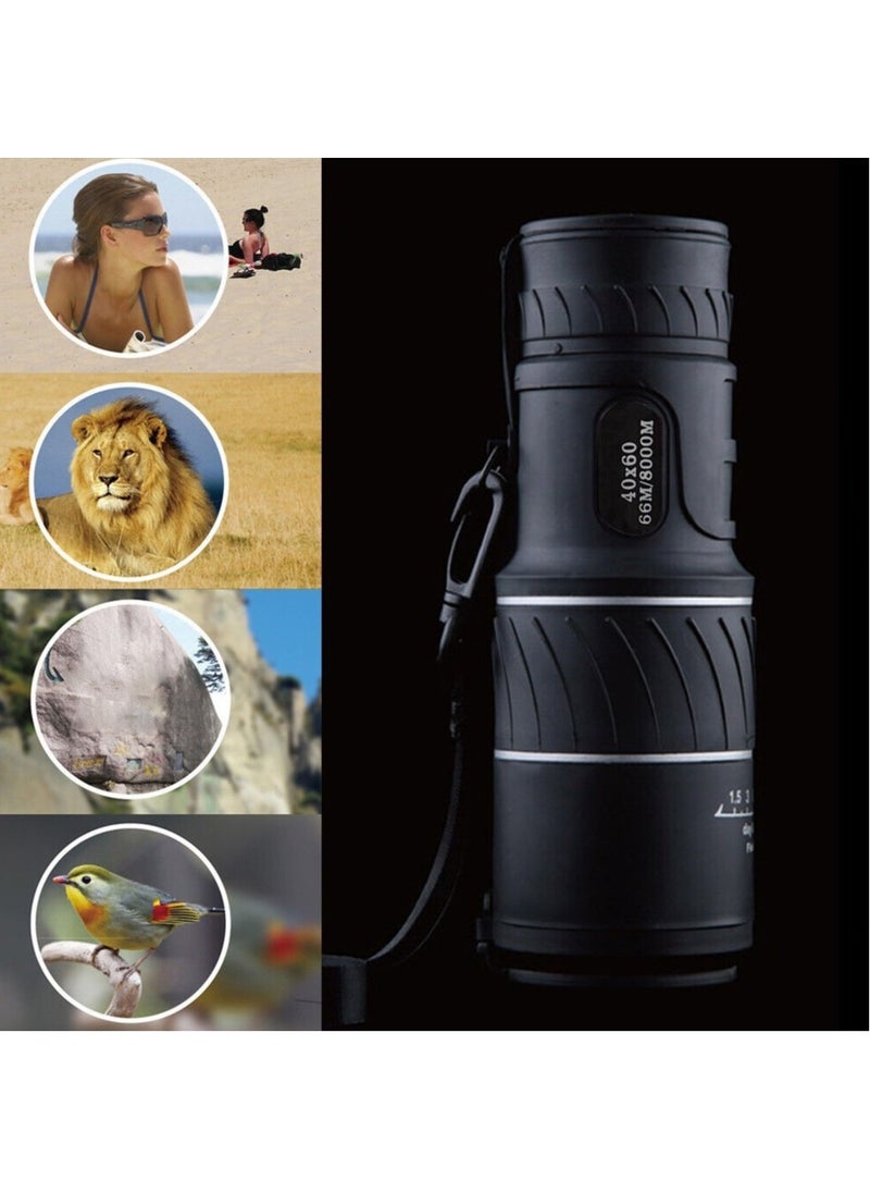Generic Powerful 8-40X60 High Magnification Telescope, Professional Telescope, Portable Camping Hunting Night Vision Telescope HD  - Image 3