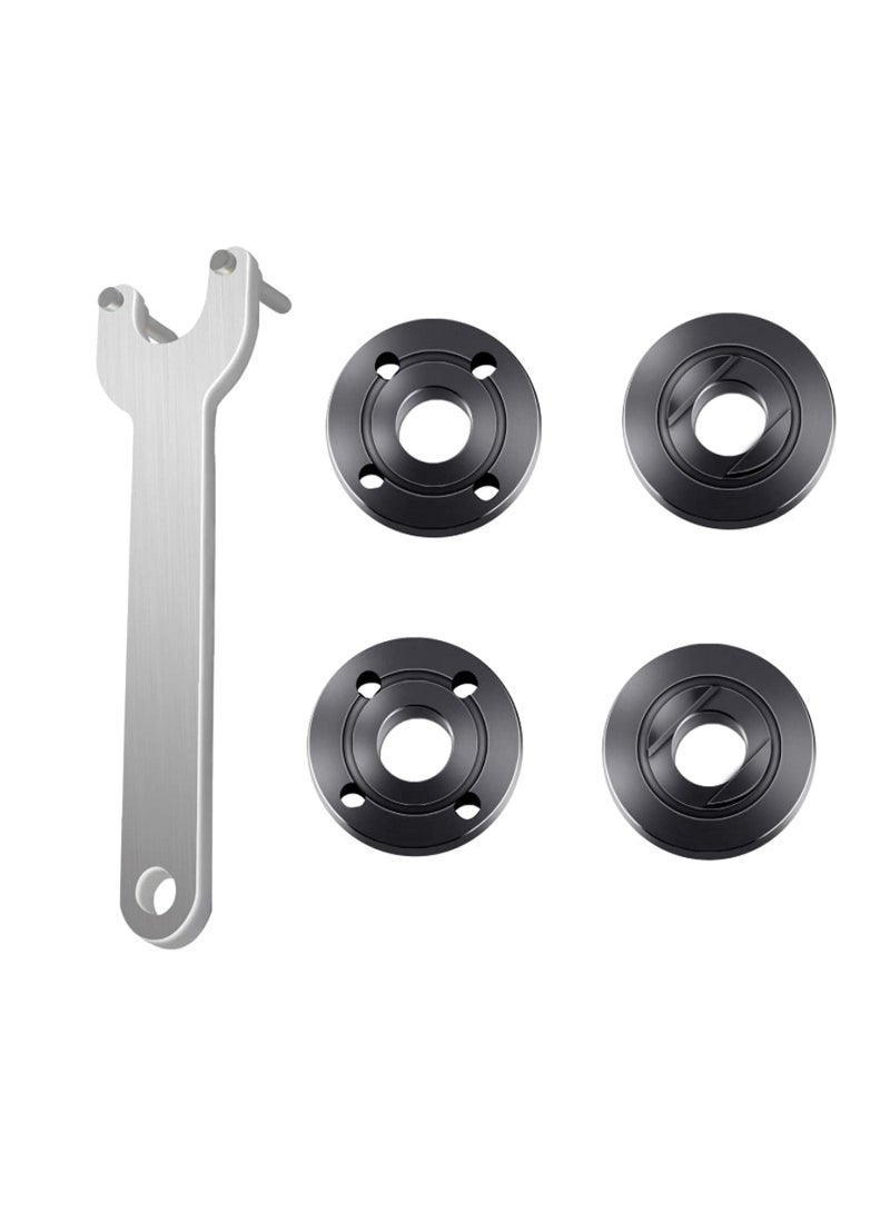SYOSI SYOSI 5Pcs Grinder Flange Angle Wrench Spanner Metal Grinder Nuts Lock Nut Compatible with for Dewalt Milwaukee Makita Bosch Black & Decker Ryobi  - Image 1