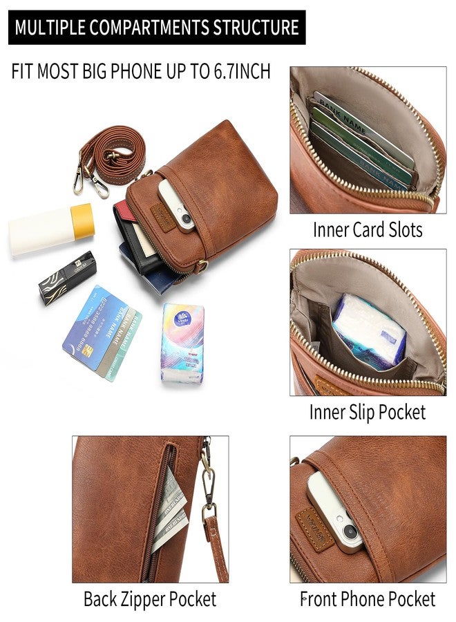 SENDEFN Cell Phone Crossbody Purse Vegan Leather Small Crossbody Bag for Women with Adjustable Strap - Image 3
