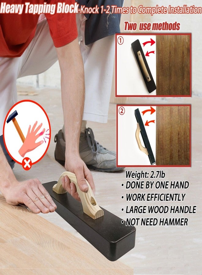 NAACOO Laminate/Vinyl Flooring Tools, NAACOO Heavy Tapping Block - Knock 1-2 Times, Heavy Pull Bar, 20pc Upgrade Flooring Spacers, Rubber Mallet - Professional 6 in 1 Floor Installation Kit. - Image 2