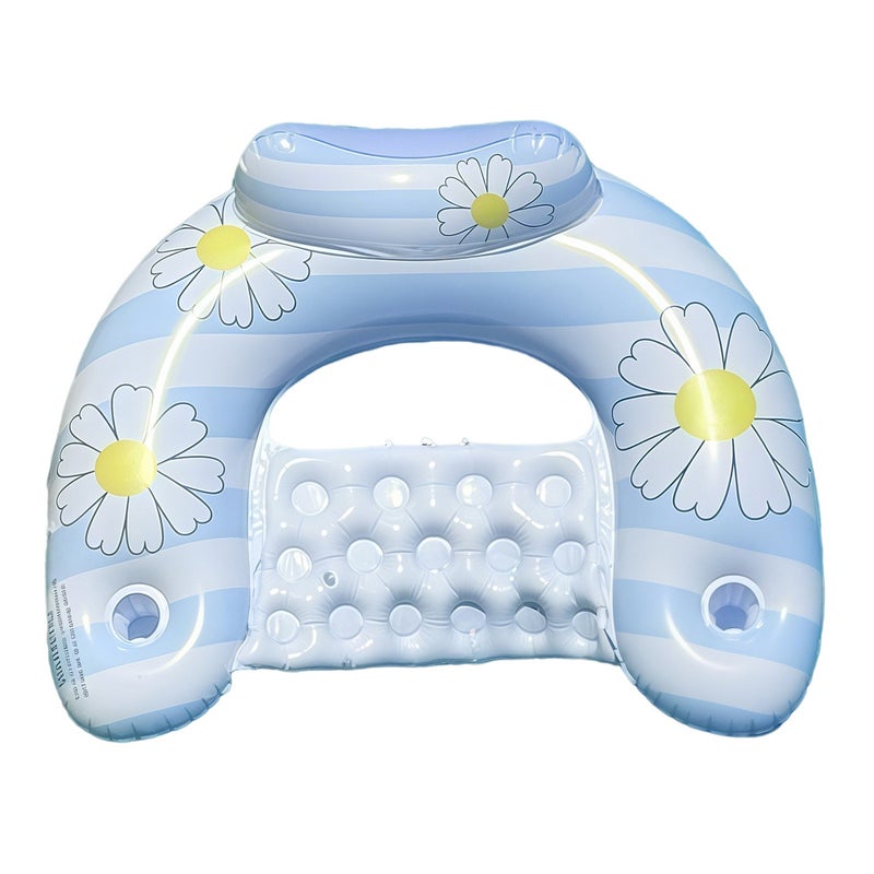 Retro Daisy U-Shape Inflatable Pool Lounger Float Bed - Image 5