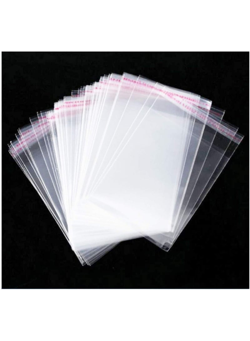 Alba Plastic أكياس بلاستيكية شفافة ذاتية اللصق من ألبا، 100 قطعة، أكياس بلاستيكية قابلة لإعادة الإغلاق للهدايا والبسكويت وغيرها من المنتجات (14 × 18 سم) - Image 3