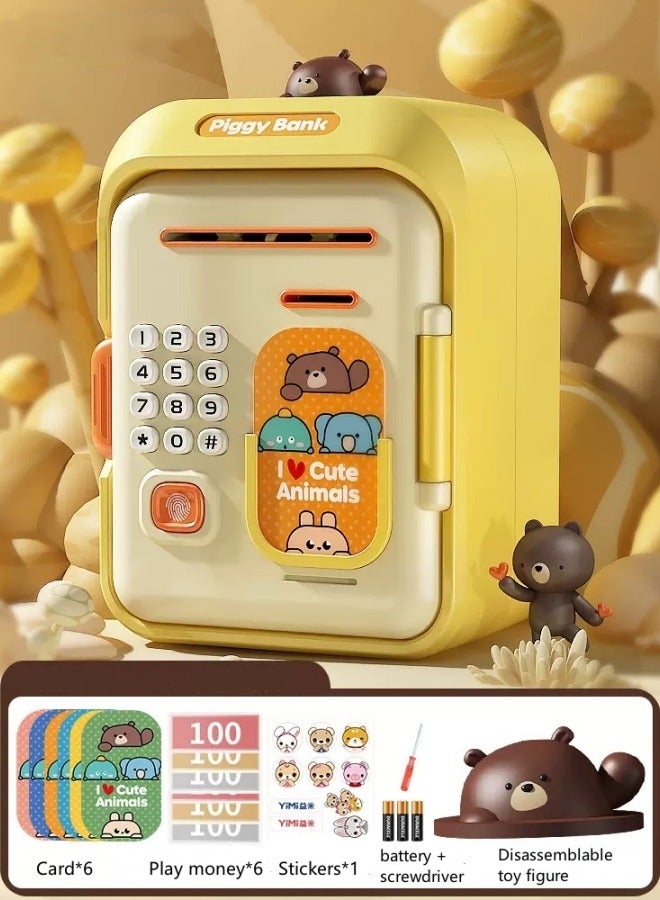 M MIAOYAN Piggy Bank Toy Electronic Mini ATM Savings Machine with Personal Password and Fingerprint Unlocking Simulation - Image 5