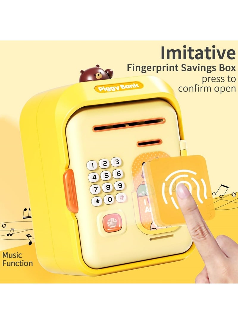 M MIAOYAN Piggy Bank Toy Electronic Mini ATM Savings Machine with Personal Password and Fingerprint Unlocking Simulation - Image 2