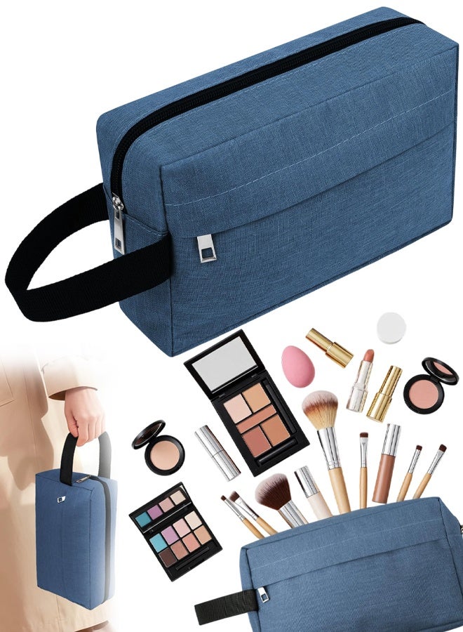 Toiletry Bag Water Resistant Oxford Cloth Hidden Zipper Toiletry Bag With Handle Dopp Durable Lightweight Travel Wash Bag For Men And Women - Image 1