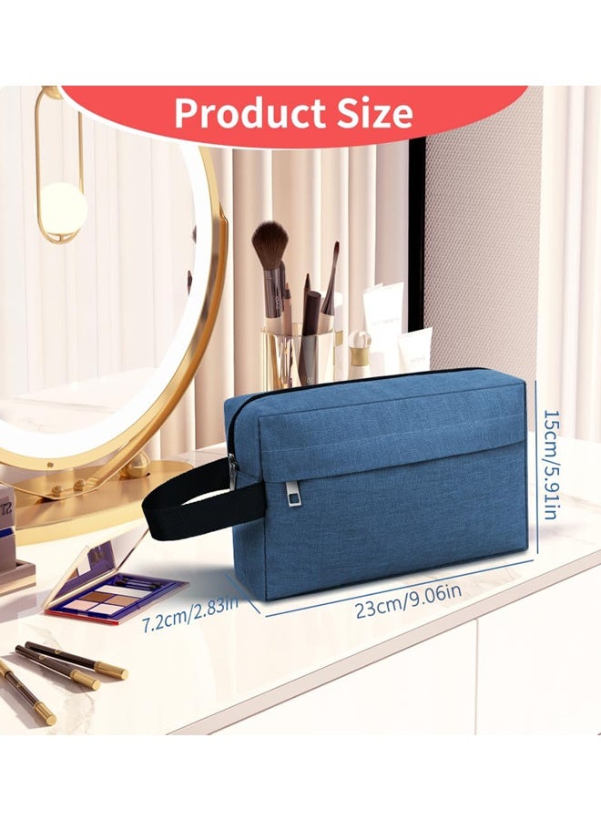Toiletry Bag Water Resistant Oxford Cloth Hidden Zipper Toiletry Bag With Handle Dopp Durable Lightweight Travel Wash Bag For Men And Women - Image 2