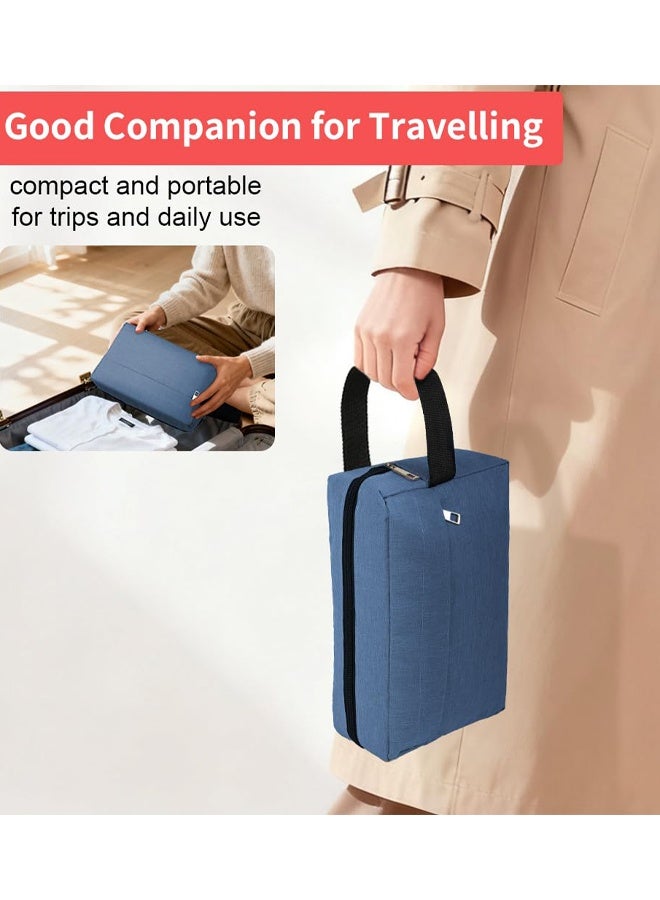 Toiletry Bag Water Resistant Oxford Cloth Hidden Zipper Toiletry Bag With Handle Dopp Durable Lightweight Travel Wash Bag For Men And Women - Image 5