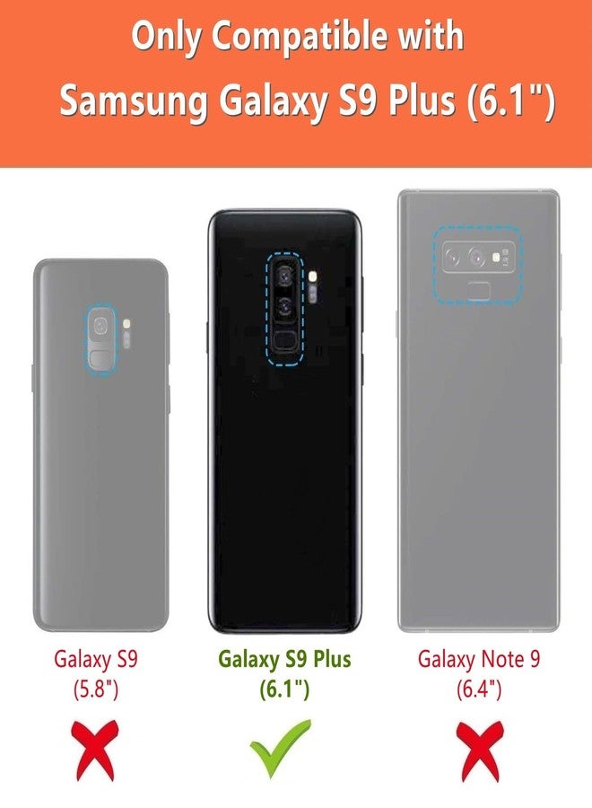 iCoverCase for Samsung Galaxy S9 Plus Wallet Case with Card Holder for Women, Crossbody Lanyard Strap Kickstand PU Leather Case with Zipper Pocket Credit Card Slots Cover (Rose Gold) - Image 2