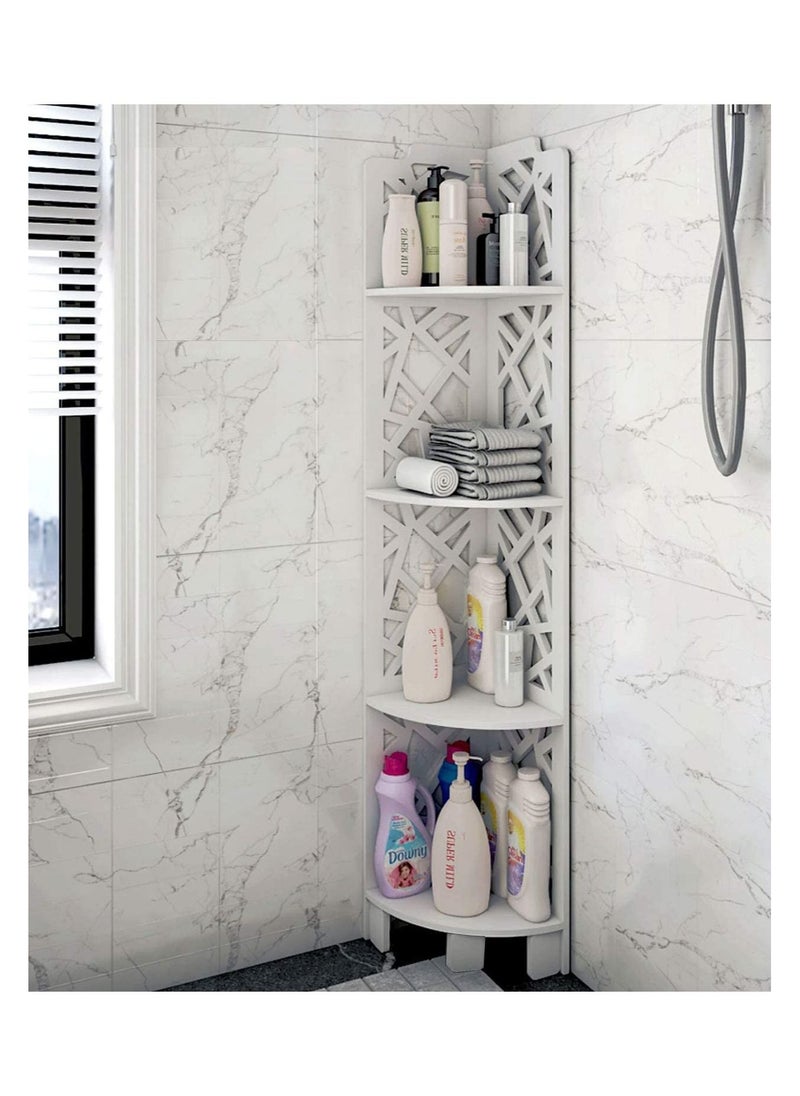 LINGWEI - Corner Shelf Bathroom Storage Cabinet 20x100x20cm - Image 1