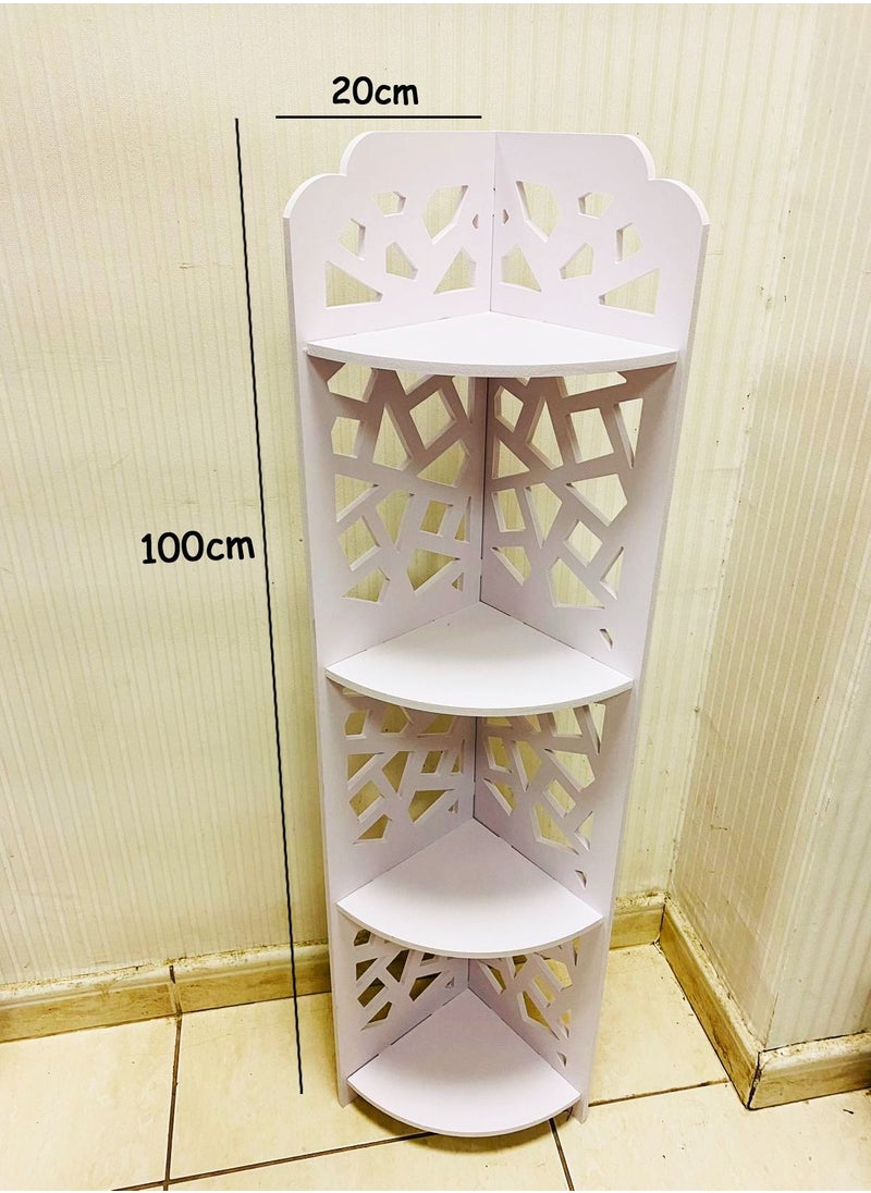 LINGWEI - Corner Shelf Bathroom Storage Cabinet 20x100x20cm - Image 1
