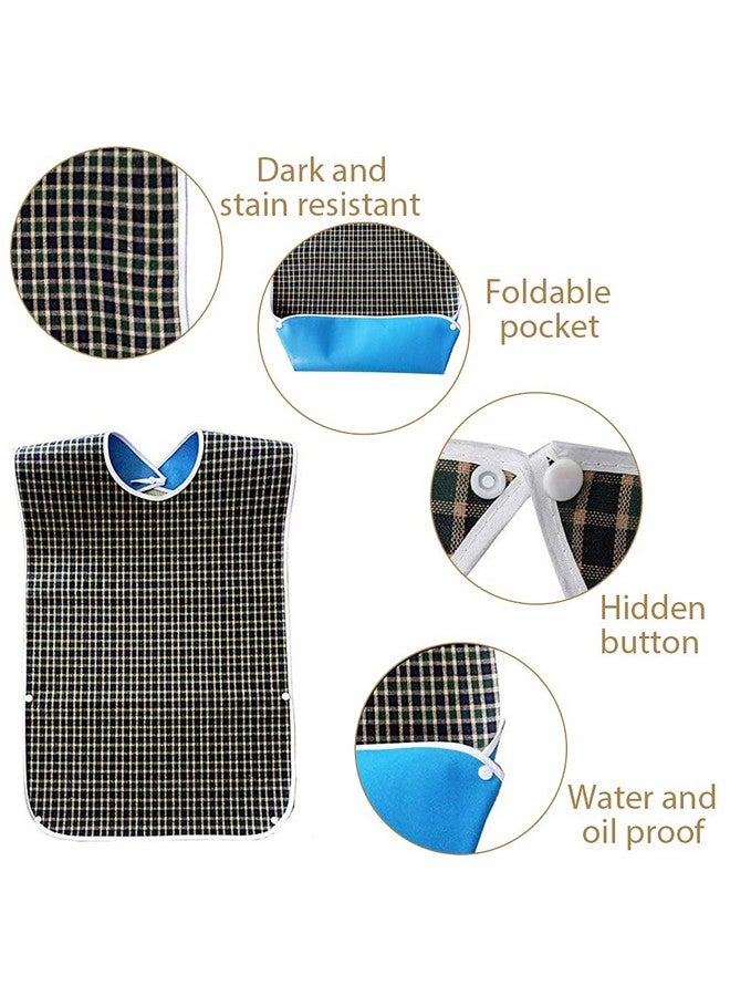 HASTHIP® Adult Bibs,Adult The Eldly Bib Adult Washable Dining Bibs for Elderly Green - Image 2