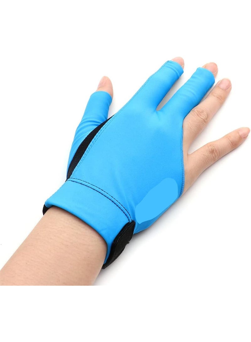Generic Glove for Left Hand, High Elasticity 3 Finger Pool Glove, Breathable Anti-Slip  Cue Sport Glove for Men Women, Comfortable Polyester Spandex Blend, Left Hand Design - Image 3