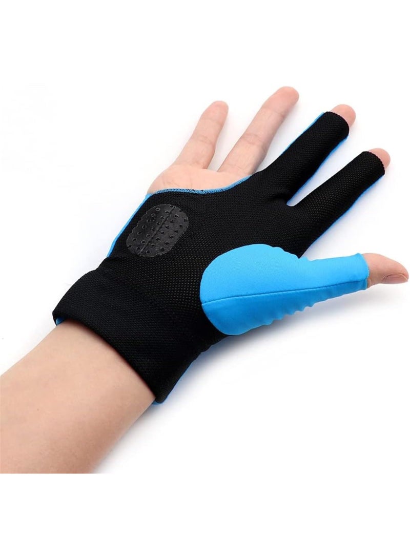 Generic Glove for Left Hand, High Elasticity 3 Finger Pool Glove, Breathable Anti-Slip  Cue Sport Glove for Men Women, Comfortable Polyester Spandex Blend, Left Hand Design - Image 4
