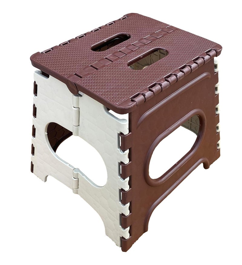 K3 Plastic Super Strong Folding Step Stool for Adults and Kids Kitchen Stepping Stools Garden Step StoolOffice StoolKitchen Stool Folding Stool Small BrownBeinge