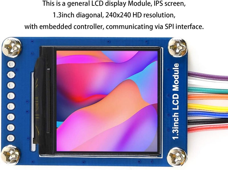 Waveshare 1.3inch LCD Display Module IPS Screen 240x240 HD Resolution with Embedded Controller Communicating via SPI Interface RGB, 65K Display Color - Image 3