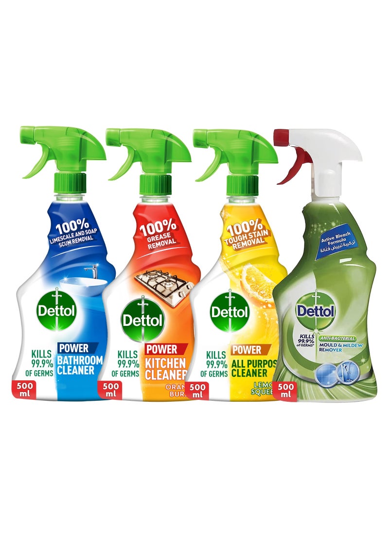 Dettol Trigger Domain Bundle Multicolour 4x500ml - Image 1