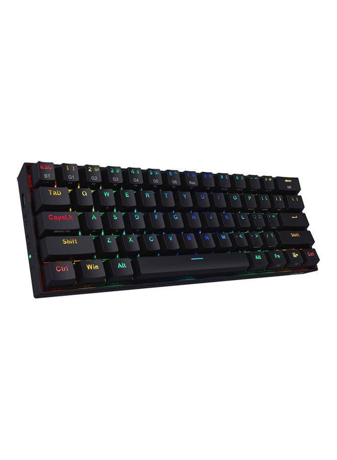 REDRAGON K530 Wired Pro Draconic 60% Compact RGB Wireless Mechanical Keyboard, Red Switch, Bluetooth V5.0, Hot-Swappable Switch, Detachable Type-C & USB-A, Black | K530RGB-PRO-RED - Image 1