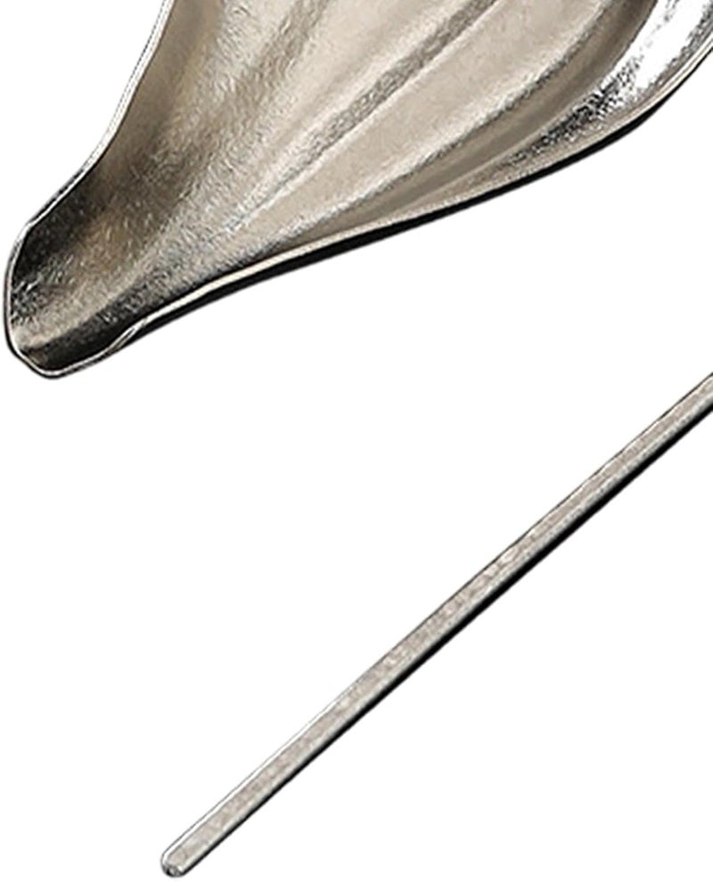 Tea Spoon Rest Tea Leaf Holder Tea Leaf Spoon Teaspoon Tea Dish for Tea Room, Silver - Image 2