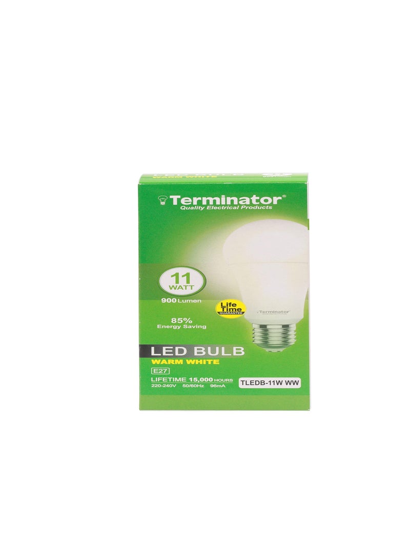 Terminator LED Bulb 11W Warm White E-27 TLEDB-11W-WW ESMA Approved Terminator - Image 2
