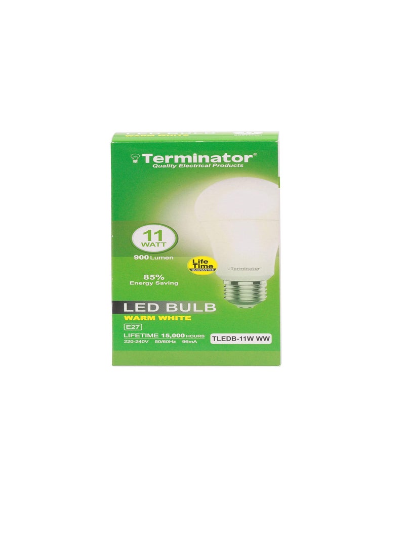 Terminator LED Bulb 11W Warm White E-27 TLEDB-11W-WW ESMA Approved Terminator - Image 1