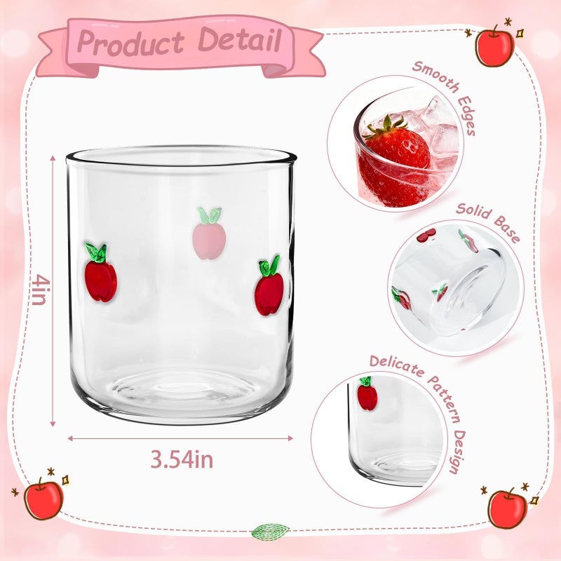 Sel Natural 14 Ounce Icon Juice Glasses, Aesthetic Cocktail & Old Fashioned Drinking Glasses, Iconic Clear Glass Cups for Women, Sister, Friend & Party Gifts (Lemon) - Image 2