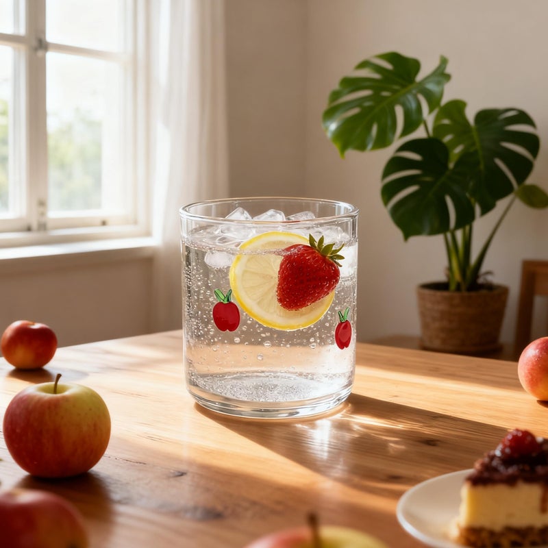 Sel Natural 14 Ounce Icon Juice Glasses, Aesthetic Cocktail & Old Fashioned Drinking Glasses, Iconic Clear Glass Cups for Women, Sister, Friend & Party Gifts (Lemon) - Image 3