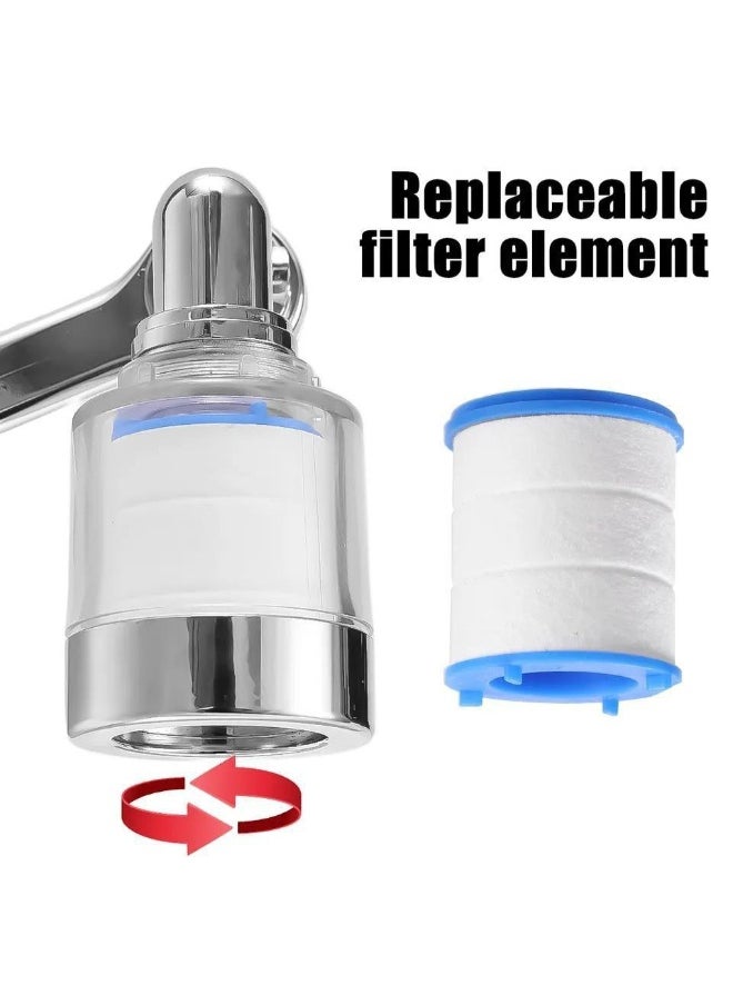 Movable faucet fitting with internal filter with all accessories and connections