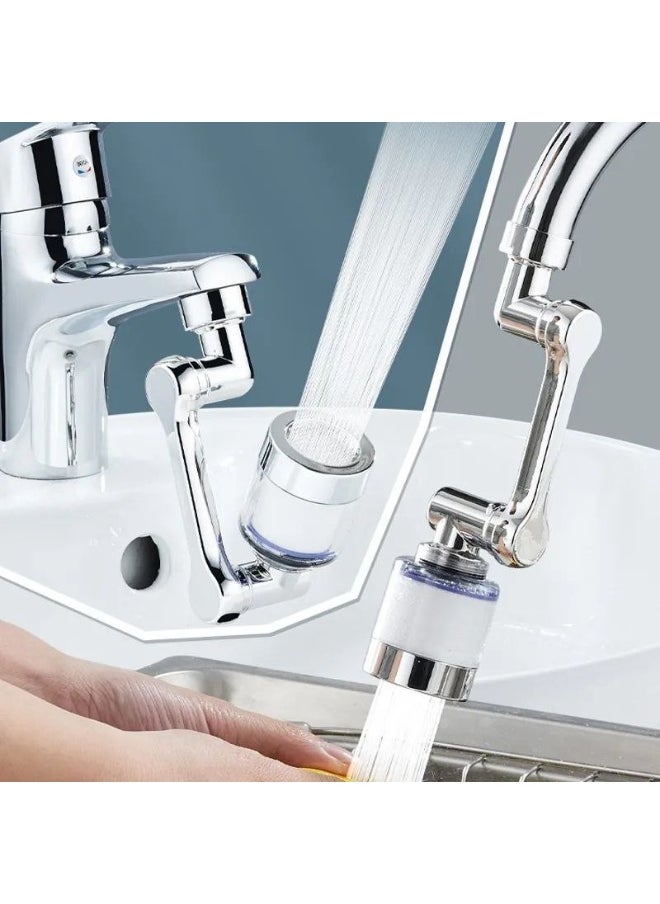 Movable faucet fitting with internal filter with all accessories and connections
