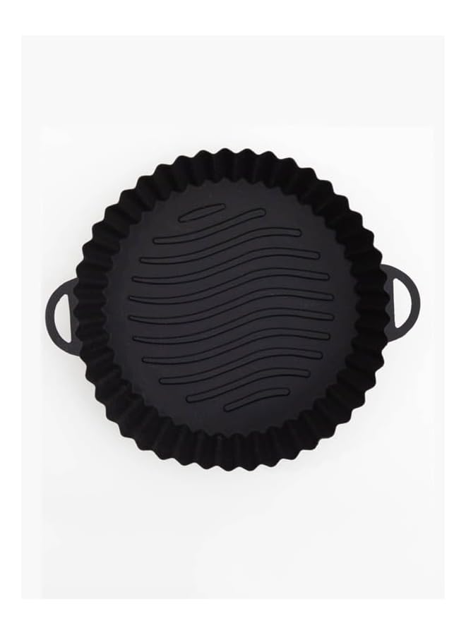 vesus fyer Silicone Pot Liner - Heat Resistant 230°c Silicone Baking Air Fryer Basket With Handles - Image 1