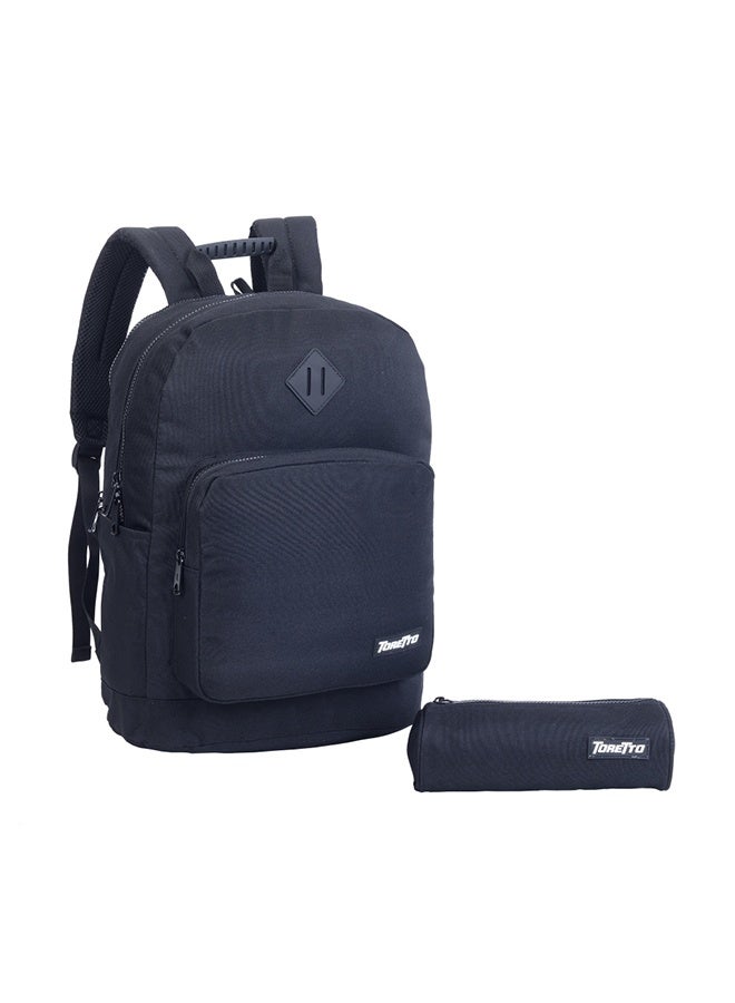 Toretto Black Backpack with Pencil Case - Image 1