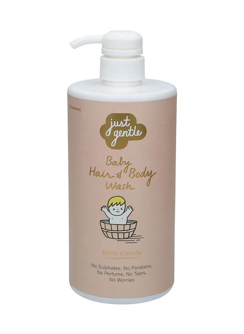 Just Gentle Just Gentle Baby Hair & Body Wash - Ultra Gentle, No Tears, Organic Aloe & Lavender, 0-3yrs, 900mL 