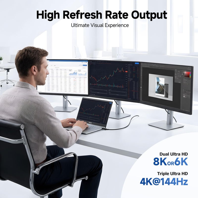 Cable Matters [Intel Certified 80Gbps Thunderbolt 5 Cable - 1m / 3.3ft, Supports up to 120Gbps Bandwidth Boost and 240W Charging, Compatible with Thunderbolt 4, USB4, and USB C, Black - Image 4