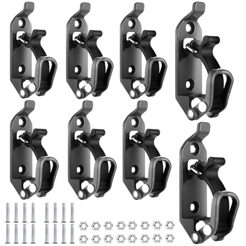 YSaekYeo 8Pcs Shovel Mount for Roof Rack Metal Rubber Clamp Mounting Brackets Durable Axe Holder Organizer Clamp Mount Kit for Roof Rack Boats Military Equipment and Tools Black - Image 1
