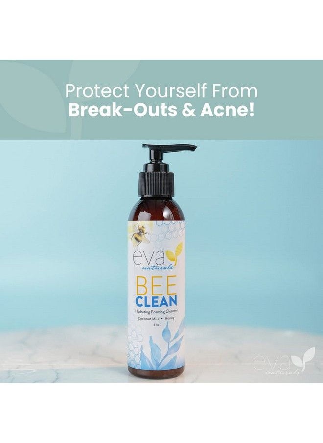 Eva Naturals منظف رغوي مرطب Bee Clean للوجه غير مستفيد يومياً لحب الشباب لجميع أنواع البشرة للبشرة الحساسة والبشرة الجافة والبشرة المعرضة لحب الشباب 6 أونصات سائلة  - Image 3