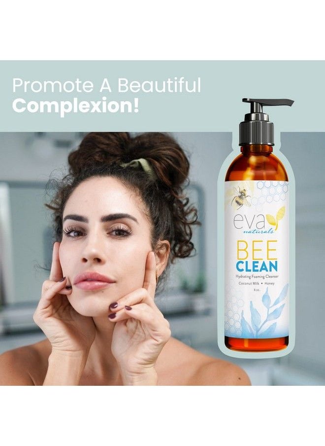 Eva Naturals منظف رغوي مرطب Bee Clean للوجه غير مستفيد يومياً لحب الشباب لجميع أنواع البشرة للبشرة الحساسة والبشرة الجافة والبشرة المعرضة لحب الشباب 6 أونصات سائلة  - Image 5