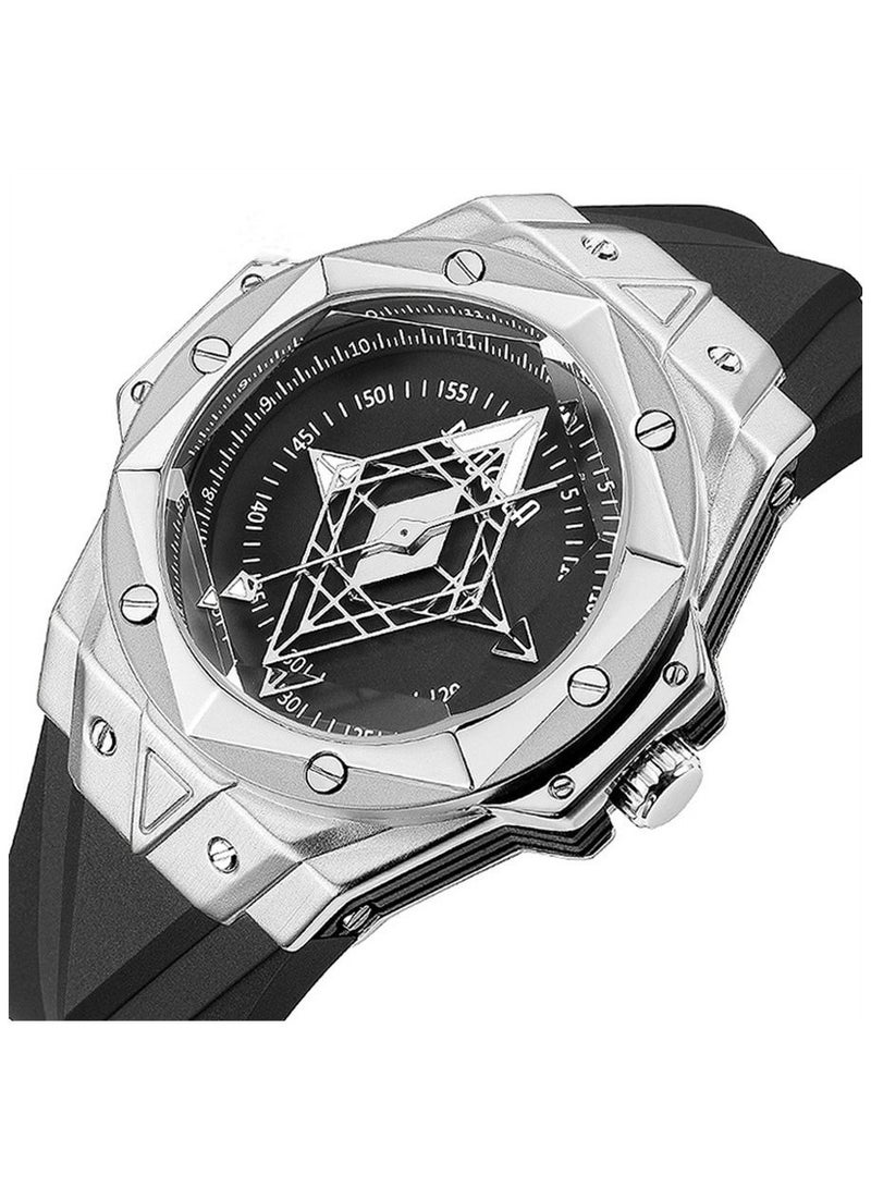 BAOGELA Creative Fashion Trend Tattoo Hollow Luminous Men's Quartz Watch 22601B - Image 1