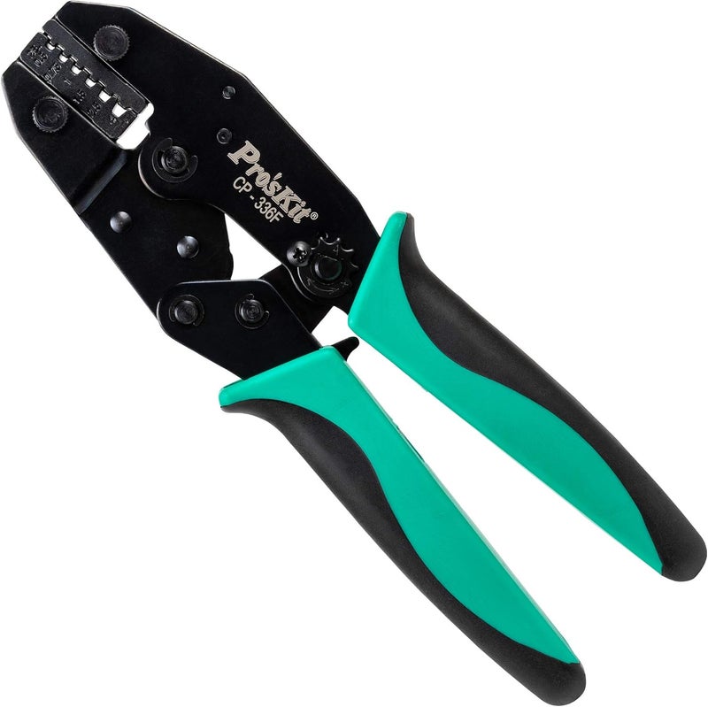 Pro'sKit CP-368F Wire Ferrule Ratcheted Crimper for AWG 22-10 - Image 1
