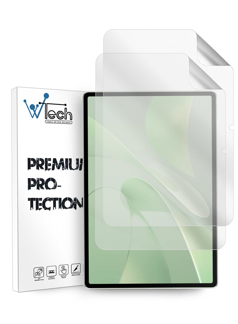 دبليو تيك حوالي باد ميت باد 12 إكس 2025 (12.0 بوصة) فيلم هيدروجيل مات المتميز من ويتك بشاشة رقيقة ومرنة واقي شاشة حزمة 2 (TSHFMN) - شفاف - Image 1