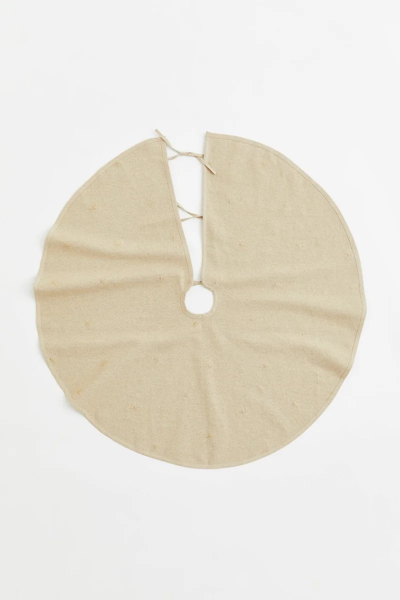 اتش اند ام Linen-blend Christmas tree skirt
