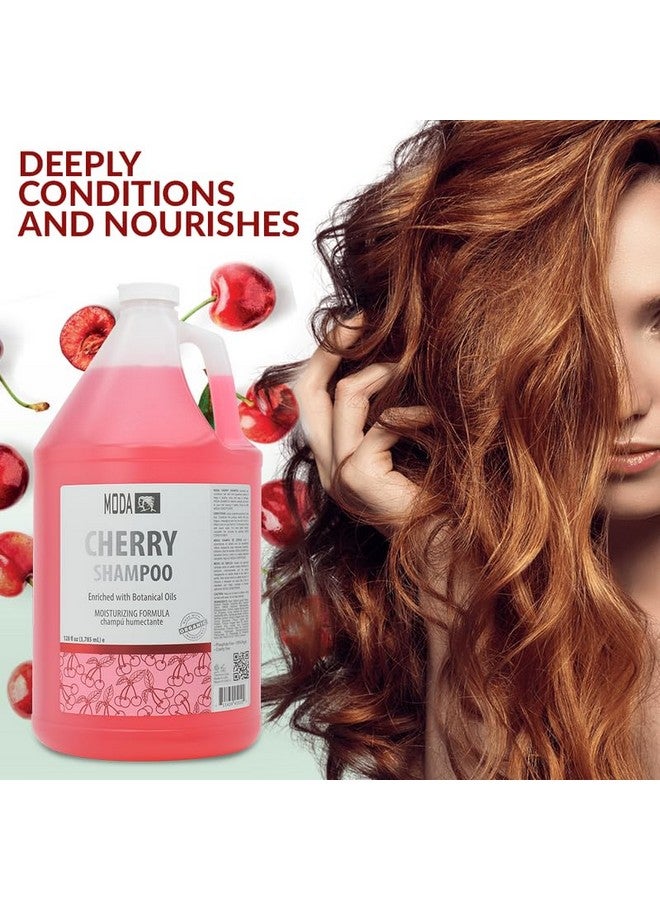 MODA - Moisturizing Shampoo for All Hair Types, Cherry, 128 Oz, Professional - Deeply Cleanses and Conditions, Strengthens, Restores and Shine your Hair - Image 3