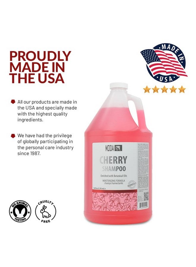 MODA - Moisturizing Shampoo for All Hair Types, Cherry, 128 Oz, Professional - Deeply Cleanses and Conditions, Strengthens, Restores and Shine your Hair - Image 4