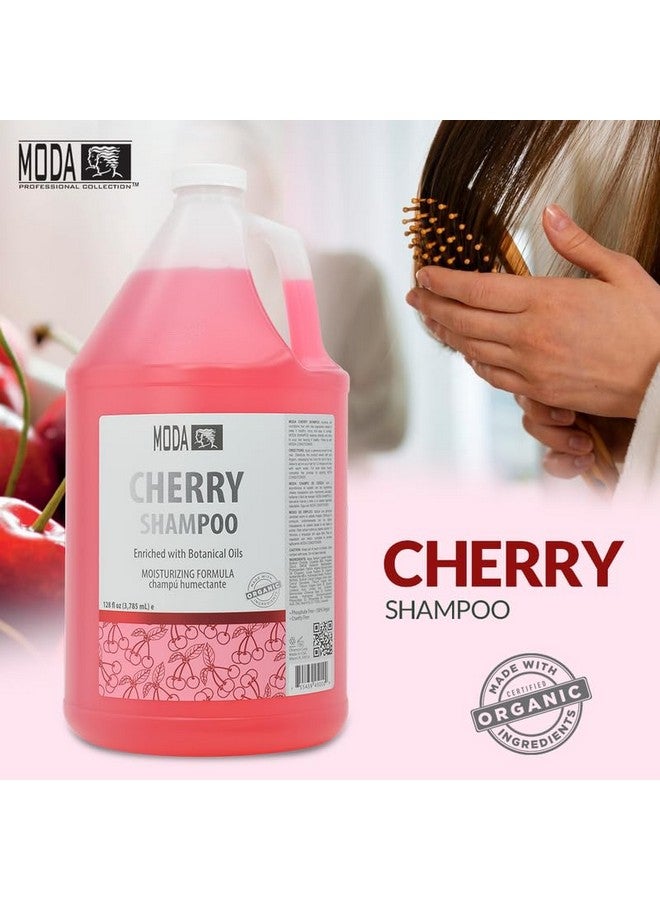 MODA - Moisturizing Shampoo for All Hair Types, Cherry, 128 Oz, Professional - Deeply Cleanses and Conditions, Strengthens, Restores and Shine your Hair - Image 2