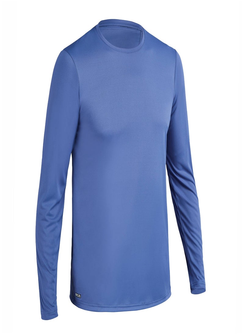 OLAIAN OLAIAN by DECATHLON, Men Beachwear Surfing Long sleeve UV Protection Regular Fit T-shirt Blue  - Image 2