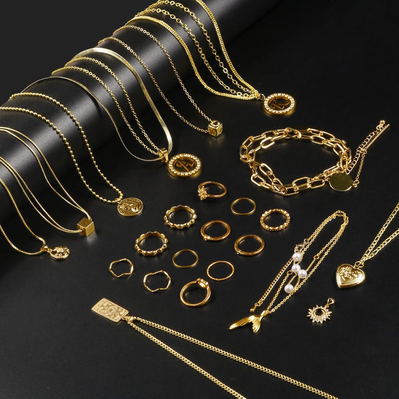 Ecoofor Gold Necklace Chains for Jewelry Making, 75.5 Feet 10 Rolls Jewelry Chains for DIY Necklace Bracelet Jewelry Making with Jump Rings/Lobster Clasps/Connectors - Image 5
