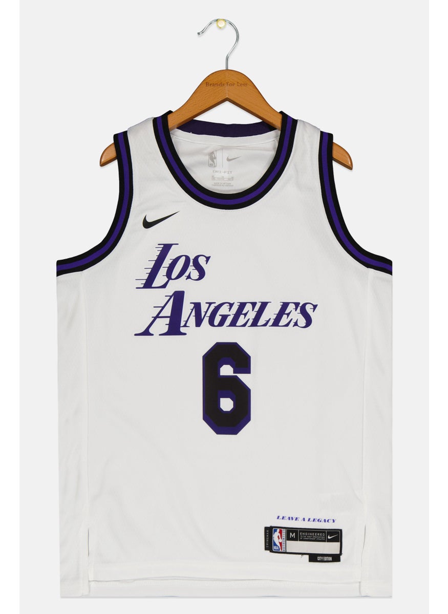 Nike Nike x NBA Kids Boy Sleeveless Los Angeles Lakers Jersey, White  - Image 1