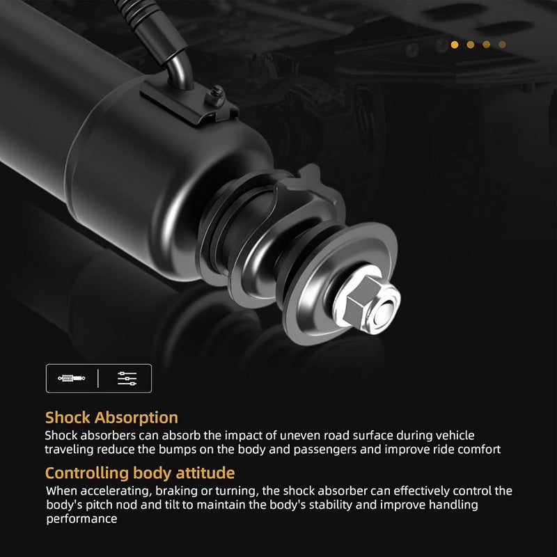 JAVOUKA Rear Suspension Shock Absorbers Struts Set, for Toyota Land Cruiser Prado 120 2002-2009, for Lexus GX470 2003-2009, 4.7L V8, 48530-69205, 48530-60071, 48530-69485, Left and Right Side 1Pair - Image 3