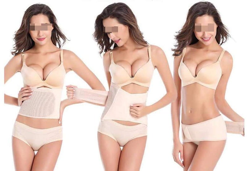 CURVEAR Women's Polyester 3 in 1 Postpartum Belly Support Band/Recovery Belly/Waist/Pelvis Belt, Breathable Post Pregnancy Belly Wrap Belt C-Section Recovery Shapewear (Medium) - Image 3