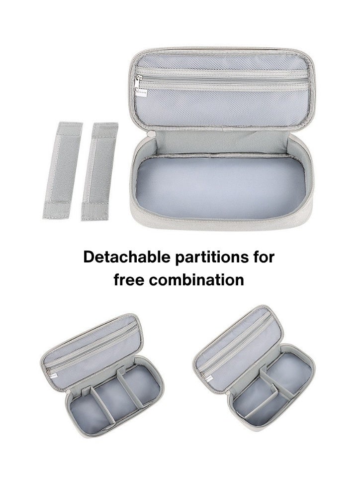 Durable Waterproof Electronic Organizer Bag,Travel Tech Pouch,Digital Accessory Bag for Smartphones/Cameras/Power Banks/Data Cables,Cable Management Case,Medium Size - Image 3