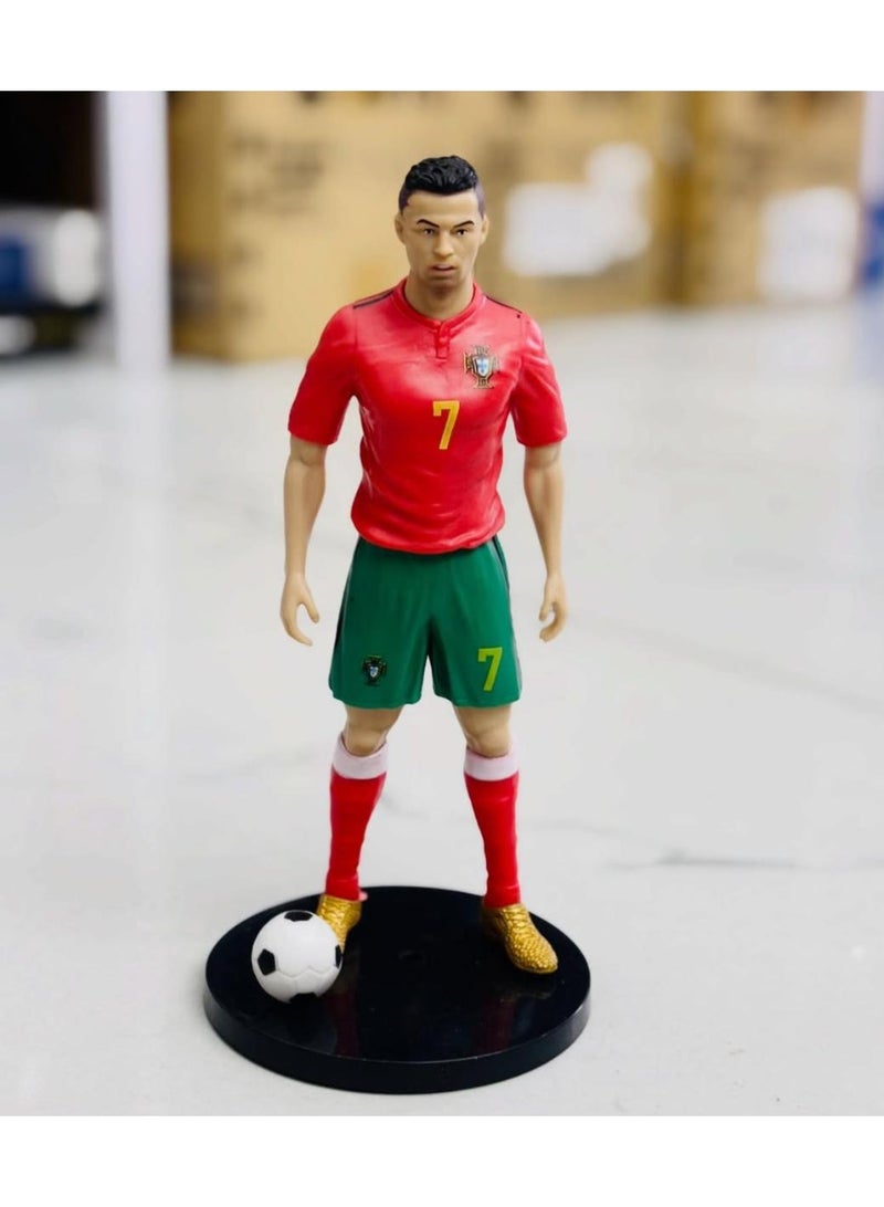 Super Soccer Player Cristiano Ronaldo Figure, Football Classic No. 7 Removable Action Figure, Great for Office & Desk - Image 1