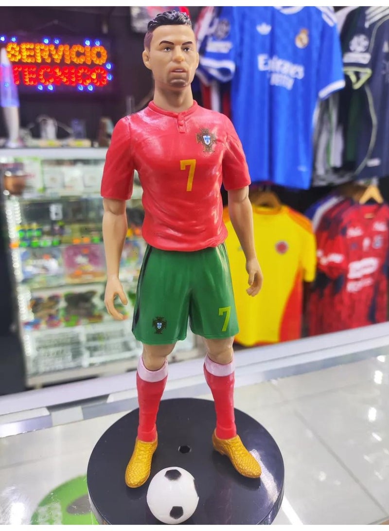 Super Soccer Player Cristiano Ronaldo Figure, Football Classic No. 7 Removable Action Figure, Great for Office & Desk - Image 2